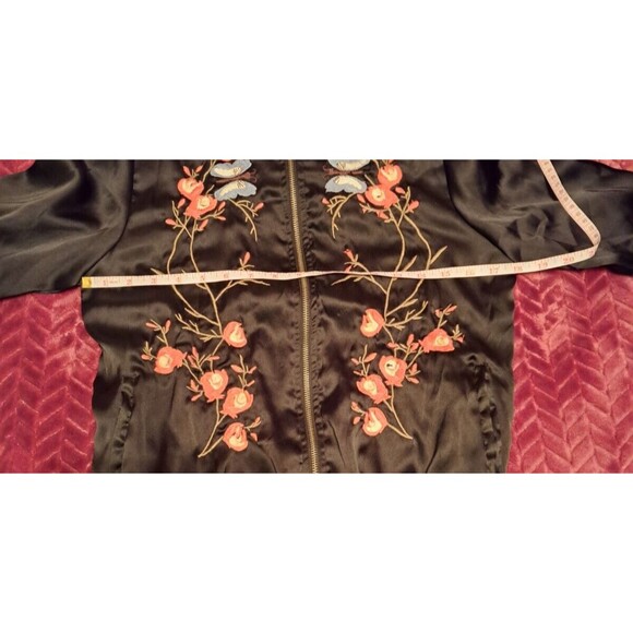 Walter Baker Floral & Butterfly Embroidered Bomber Jacket Size Small - Picture 10 of 16